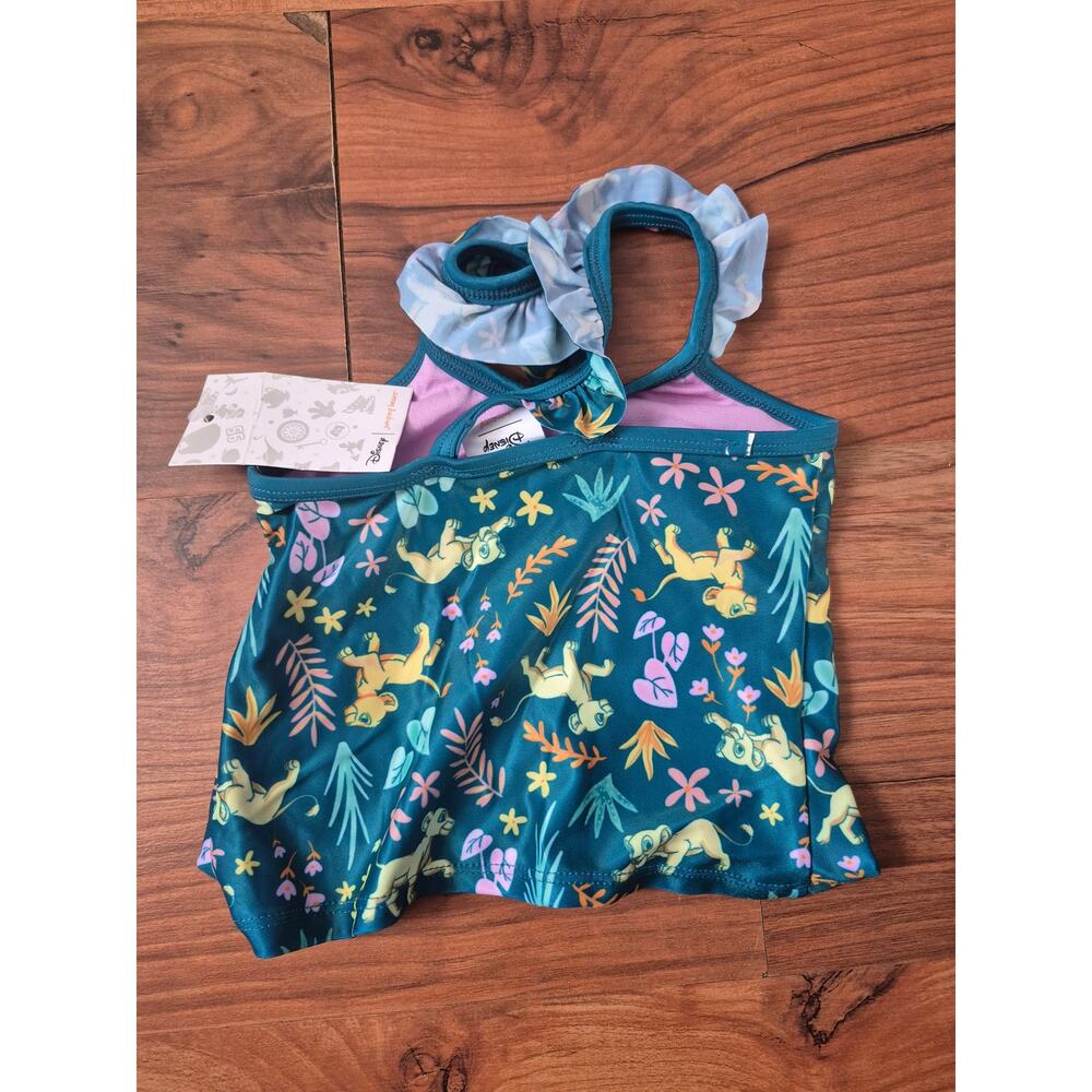 Disney Swimwear Girls Size 3T Lion King Blue Yellow Raceback Ruffle Tankini 8238 - Picture 7 of 8